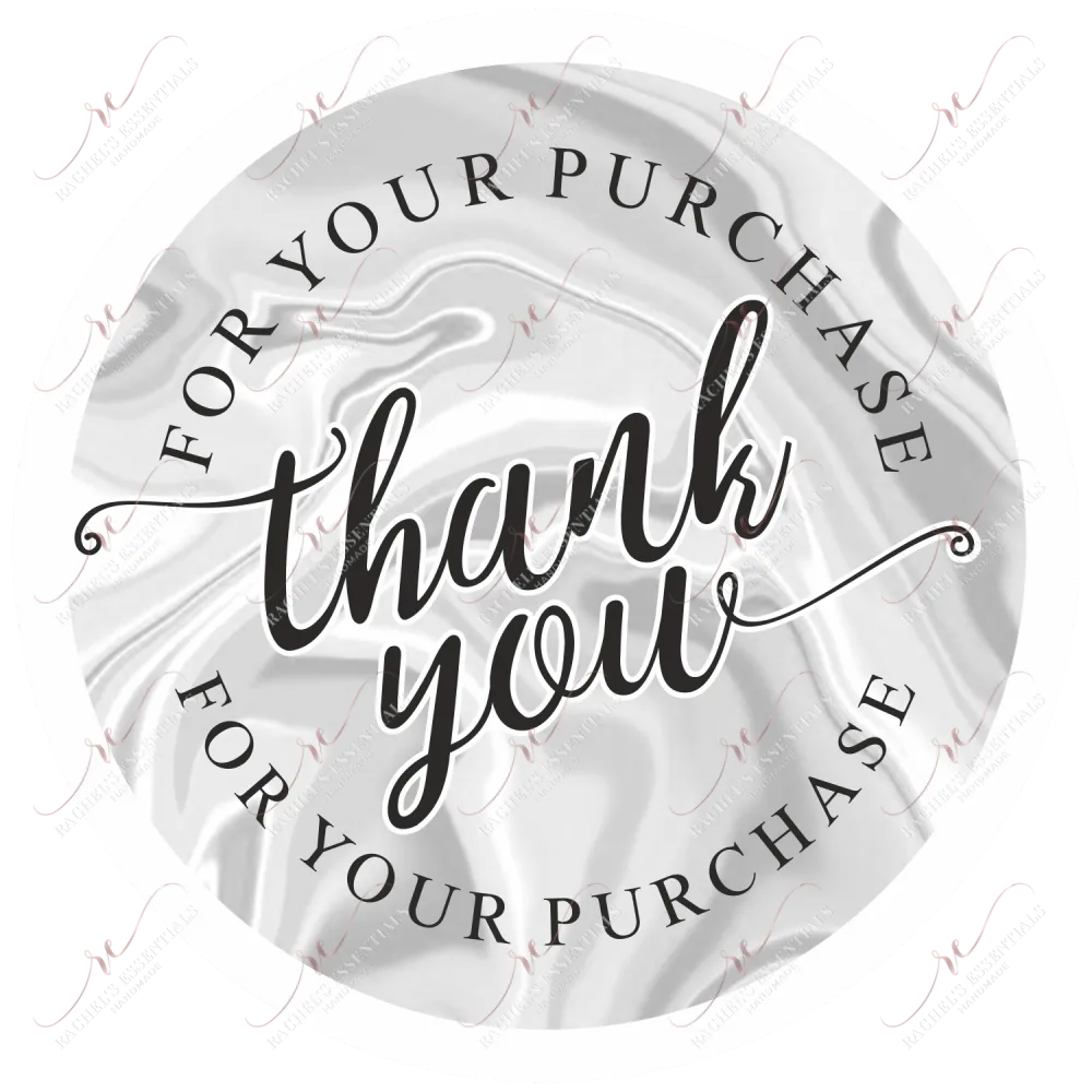Thank you for your purchase gray - business sticker set