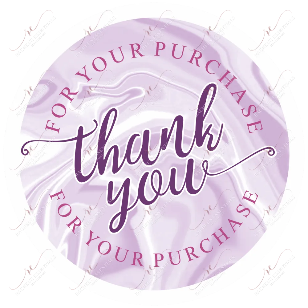 Thank you for your purchase purple - business sticker set
