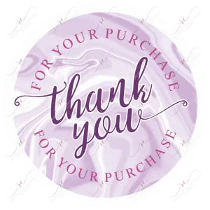 Thank you for your purchase purple - business sticker set