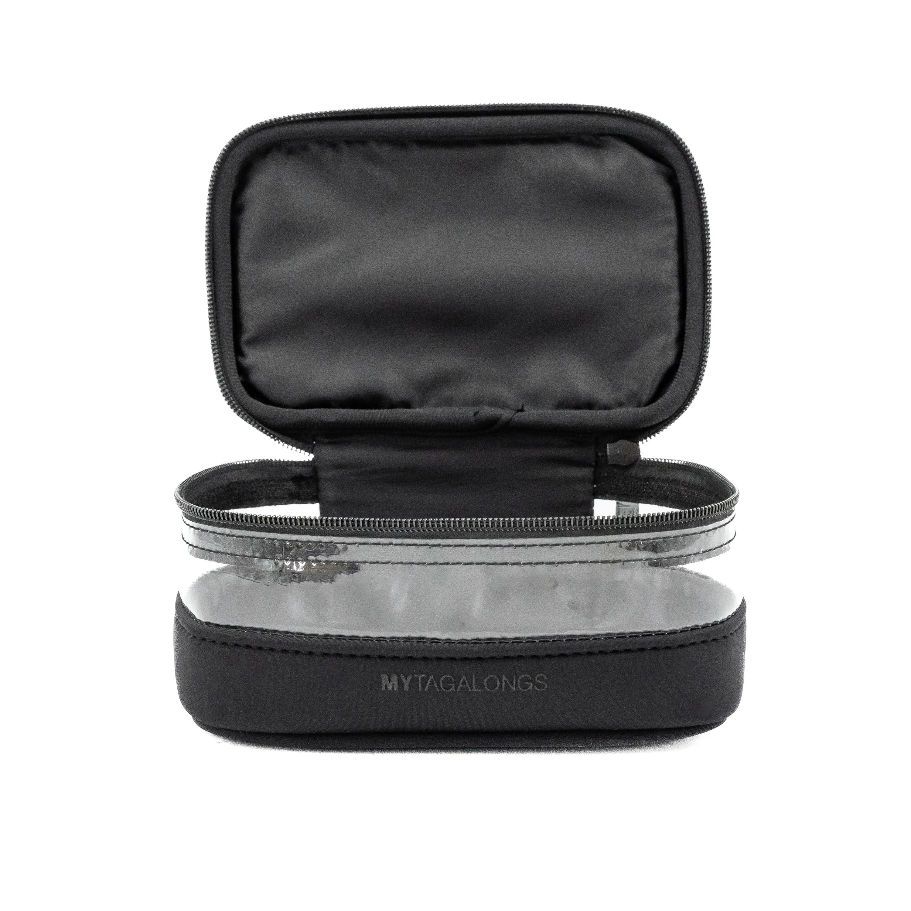 THE MINI CLEAR TRAIN CASE - BLACK