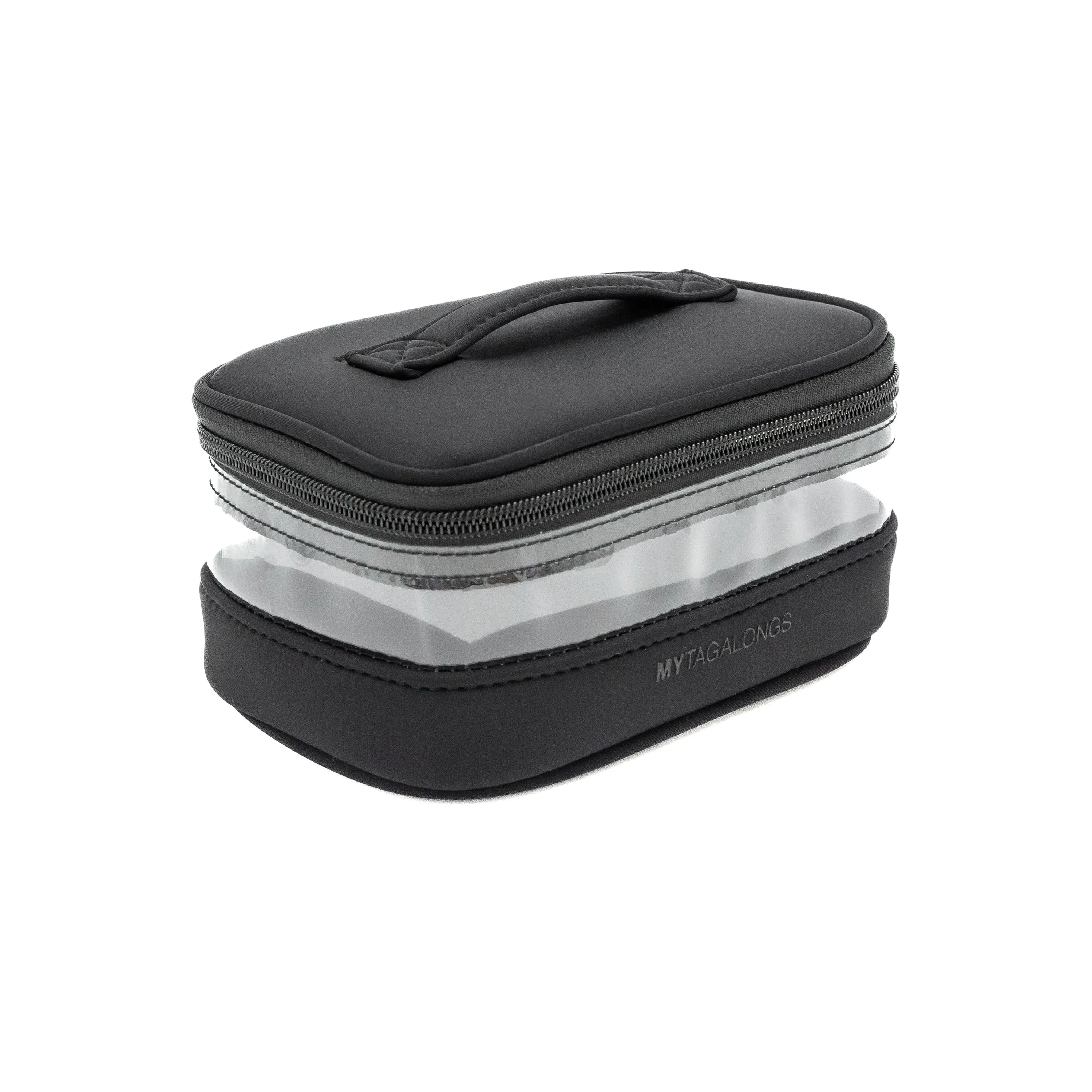 THE MINI CLEAR TRAIN CASE - BLACK