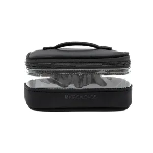 THE MINI CLEAR TRAIN CASE - BLACK