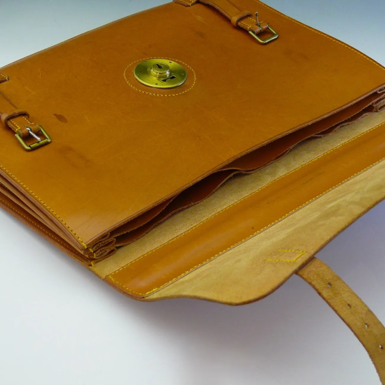 Three Pocket Leather Briefcase