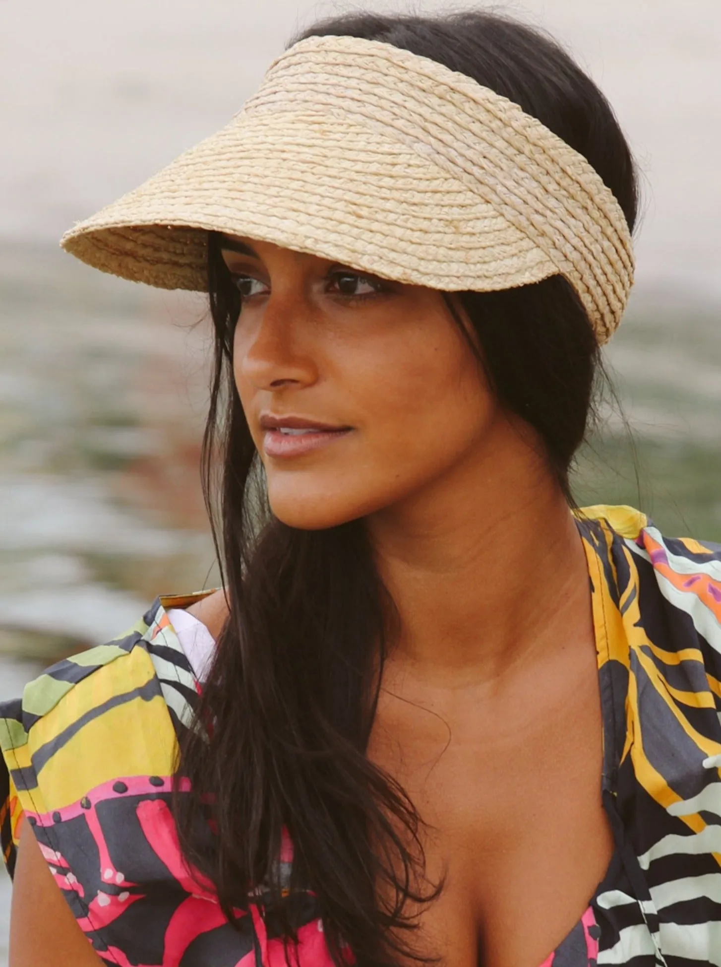 Tina M Copenhagen Noosa Raffia Visor - Natural