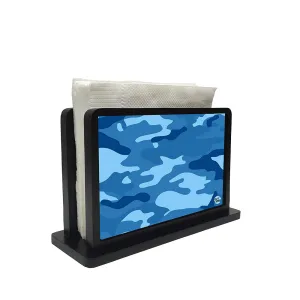 Tissue Holder Paper Napkin Stand - Blue Camo