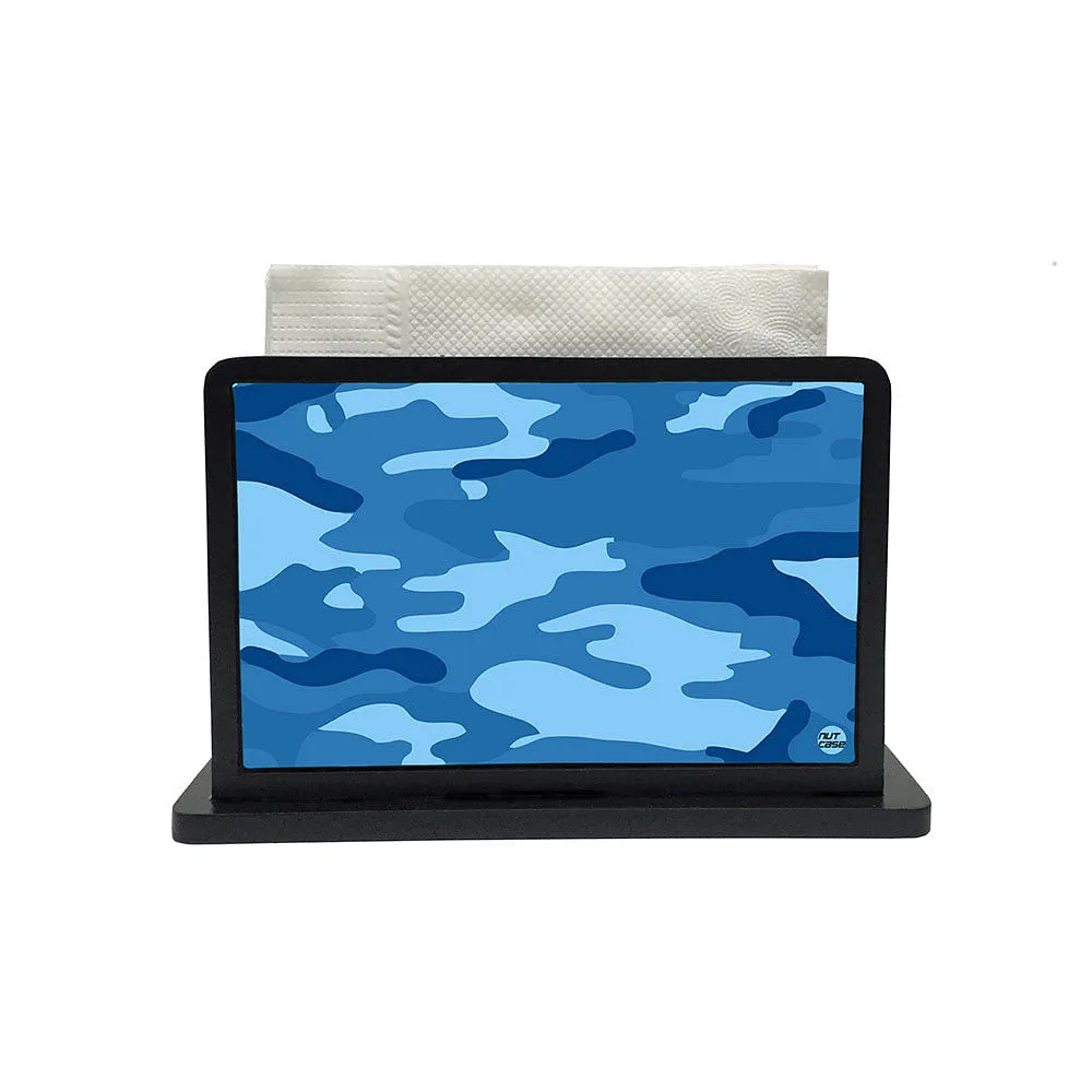 Tissue Holder Paper Napkin Stand - Blue Camo