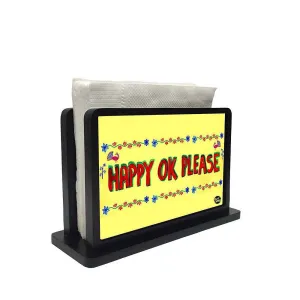 Tissue Holder Paper Napkin Stand - Happpy Ok Please