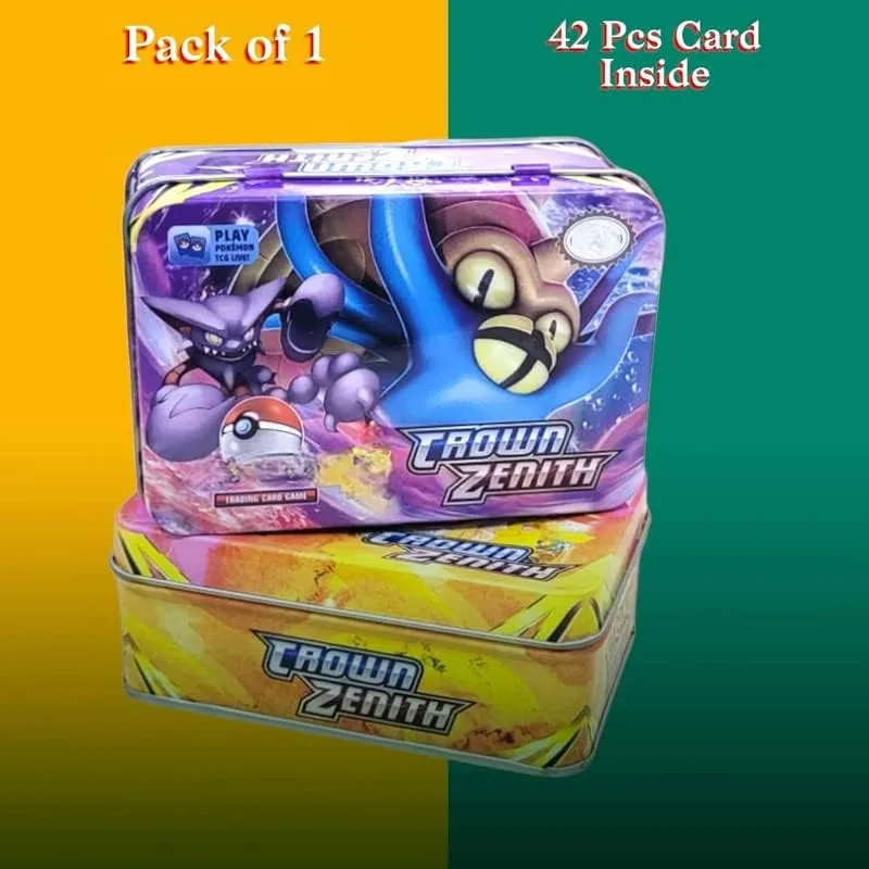 TIYA ENTERPRISE Trading Cards Game for Kids Poke Cards Booster Pack Game Scarlet & Violet Card with Action Booster Packs (TIN Box)