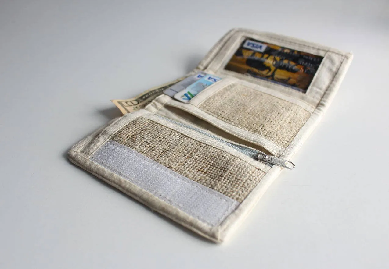 Tri Fold Hemp Wallets