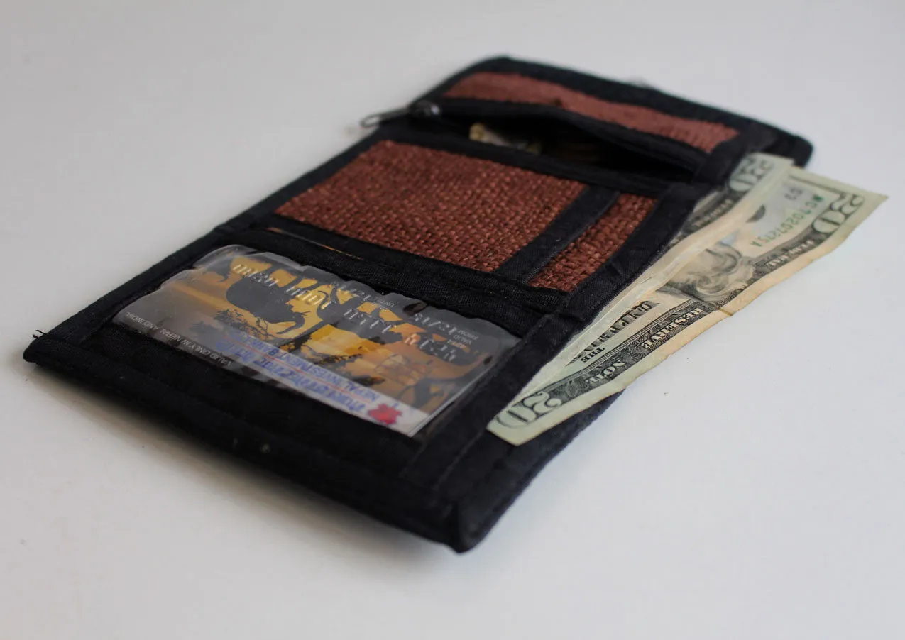 Tri Fold Hemp Wallets
