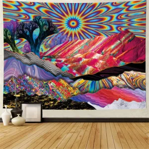 Trippy Landscape Tapestry