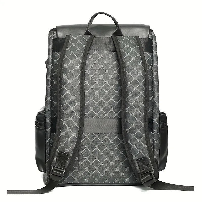 Versatile Casual Chic PU Leather Backpack: Large Capacity, Laptop Safe, Perfect for School & Daily Commute