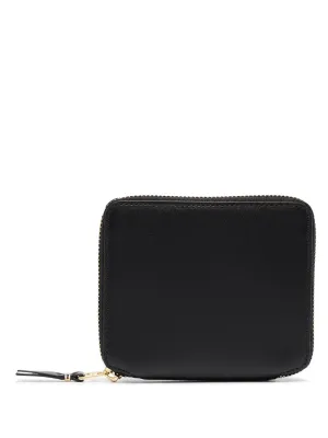 Very Black U Zip Wallet