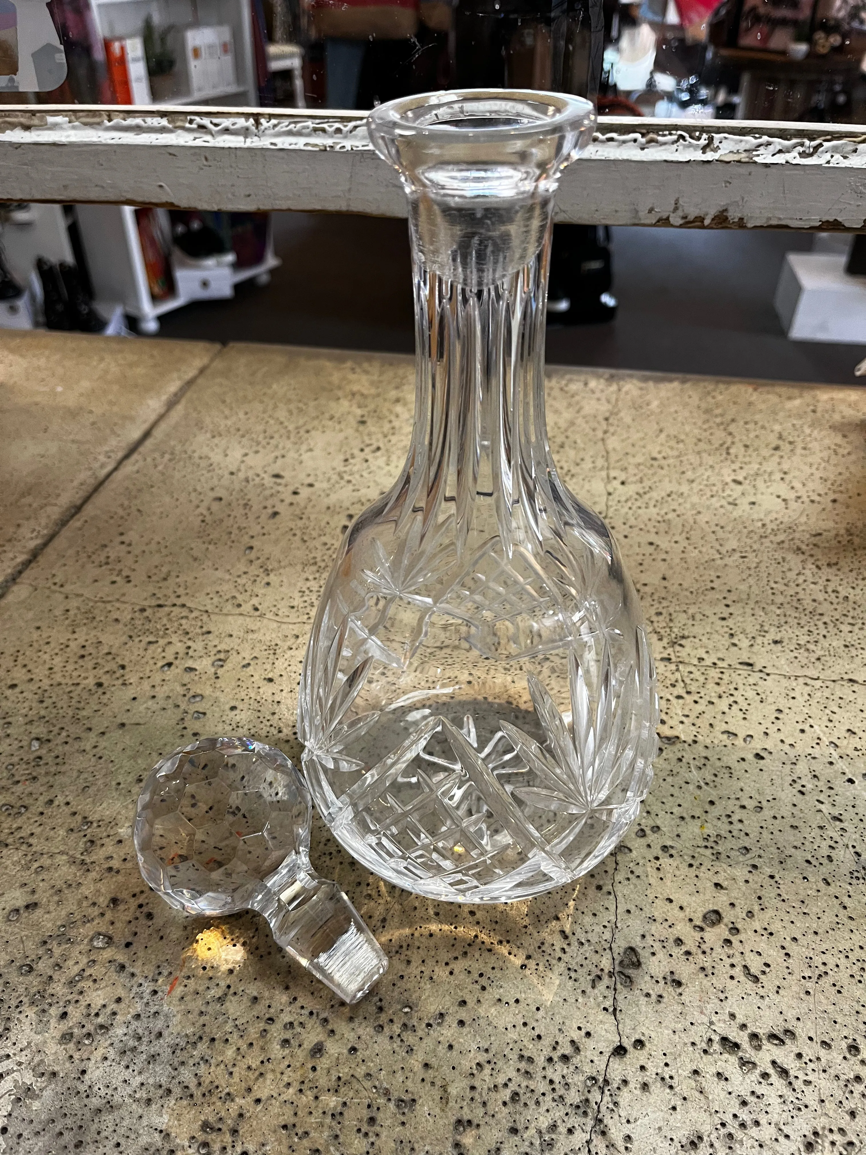 Vintage Crystal Wine Decanter