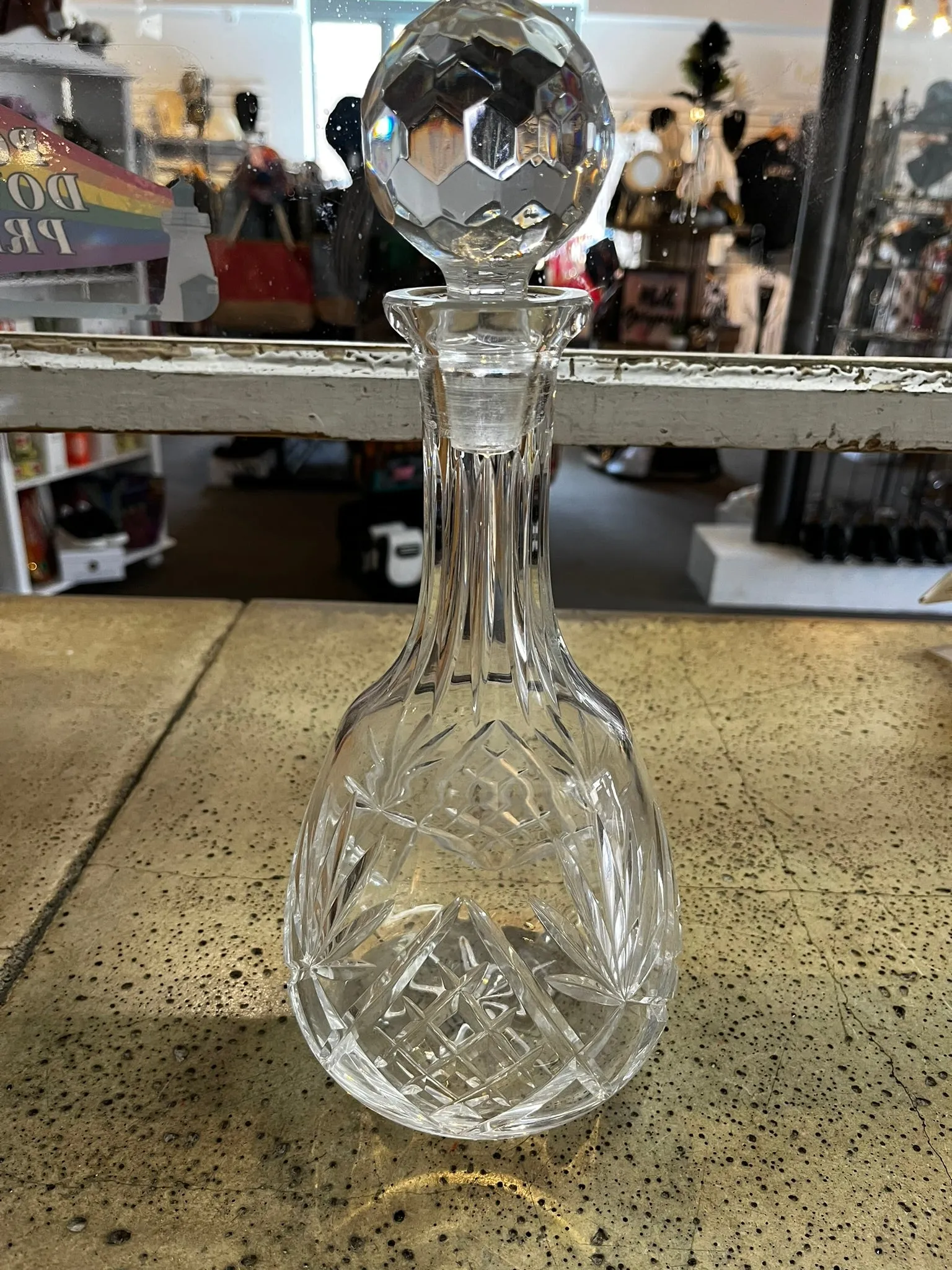 Vintage Crystal Wine Decanter