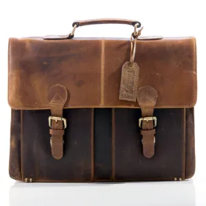 Vintage Leather Briefcase - ZP09