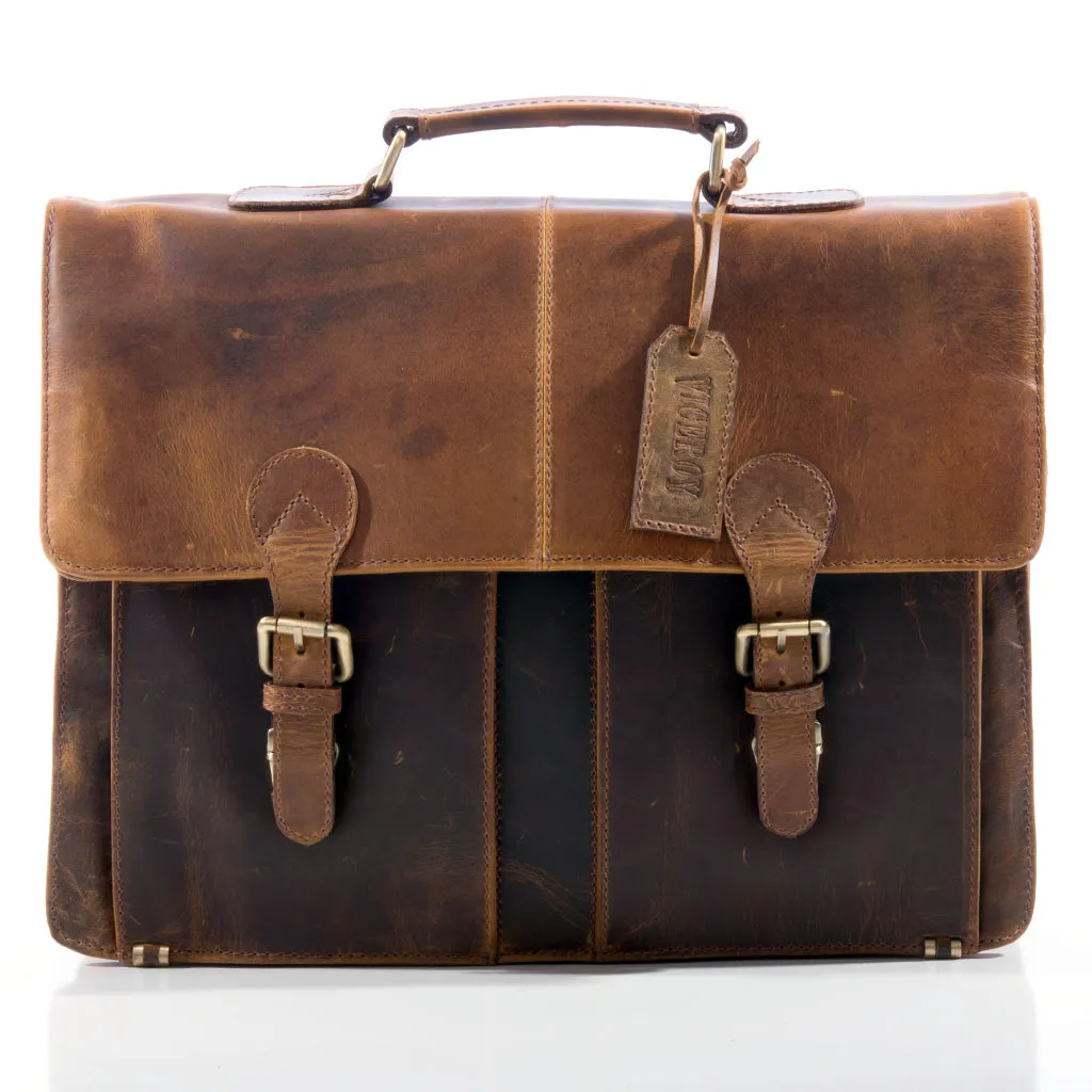 Vintage Leather Briefcase - ZP09