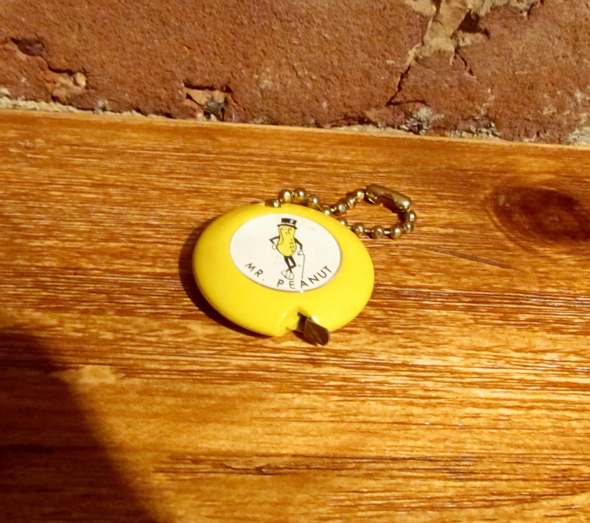 Vintage Mr. Peanut Tape Measure Keychain Rare