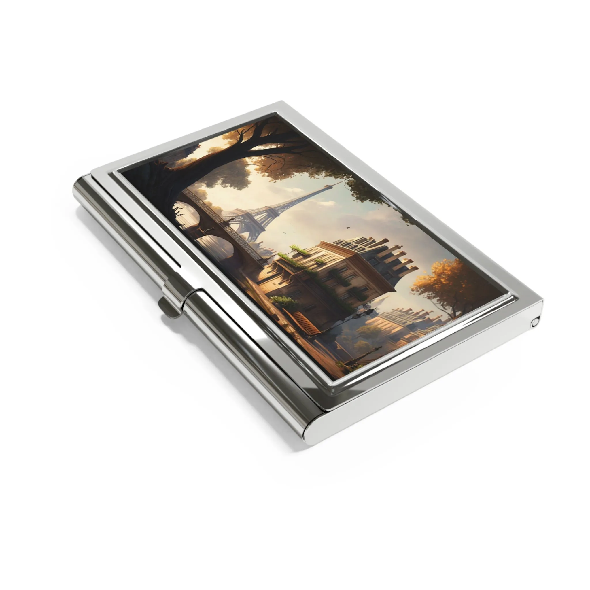 Vintage Paris Souvenir Art Print Business Card Holder
