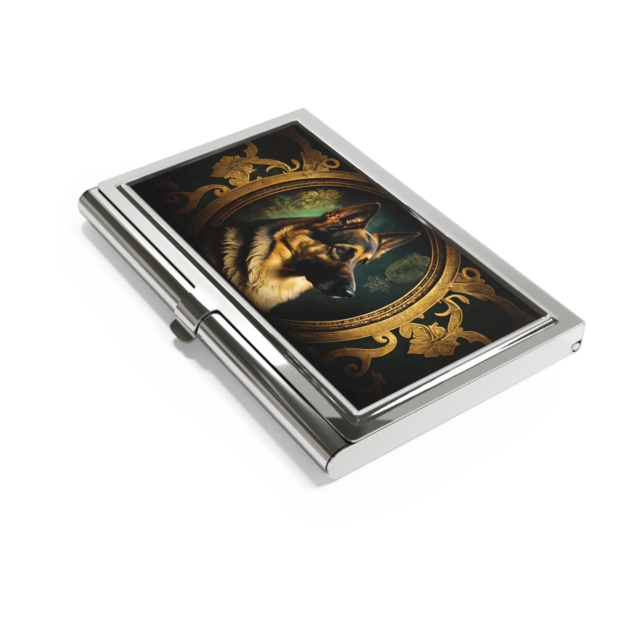 Vintage Victorian German Shepard Business Card Holder