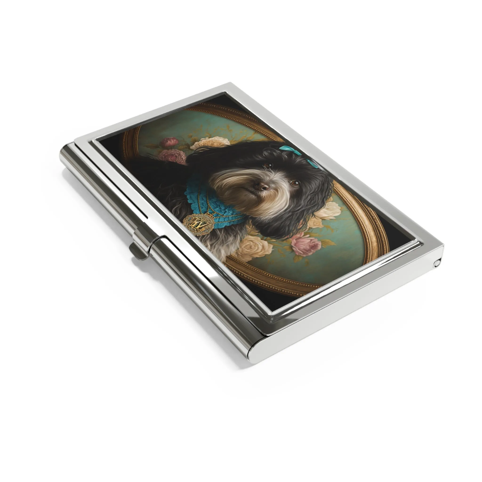 Vintage Victorian Havanese Business Card Holder