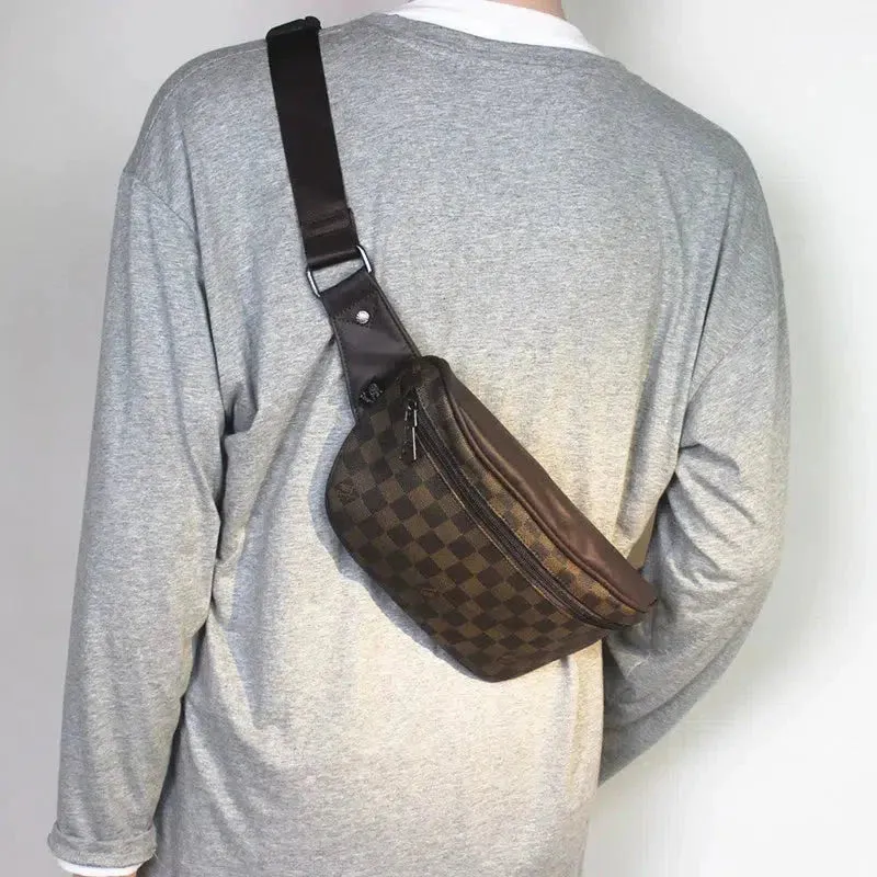 Vvsha  Christmas Gift Checkered Crossbody Belt Bag