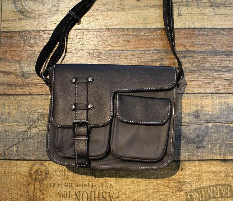 Vvsha  Christmas Gift Color Block Leather Messenger Bag