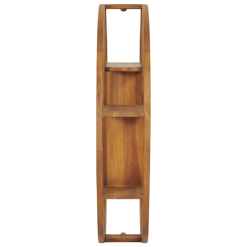 Wandregal Yin und Yang 100x20x100 cm Teak Massivholz