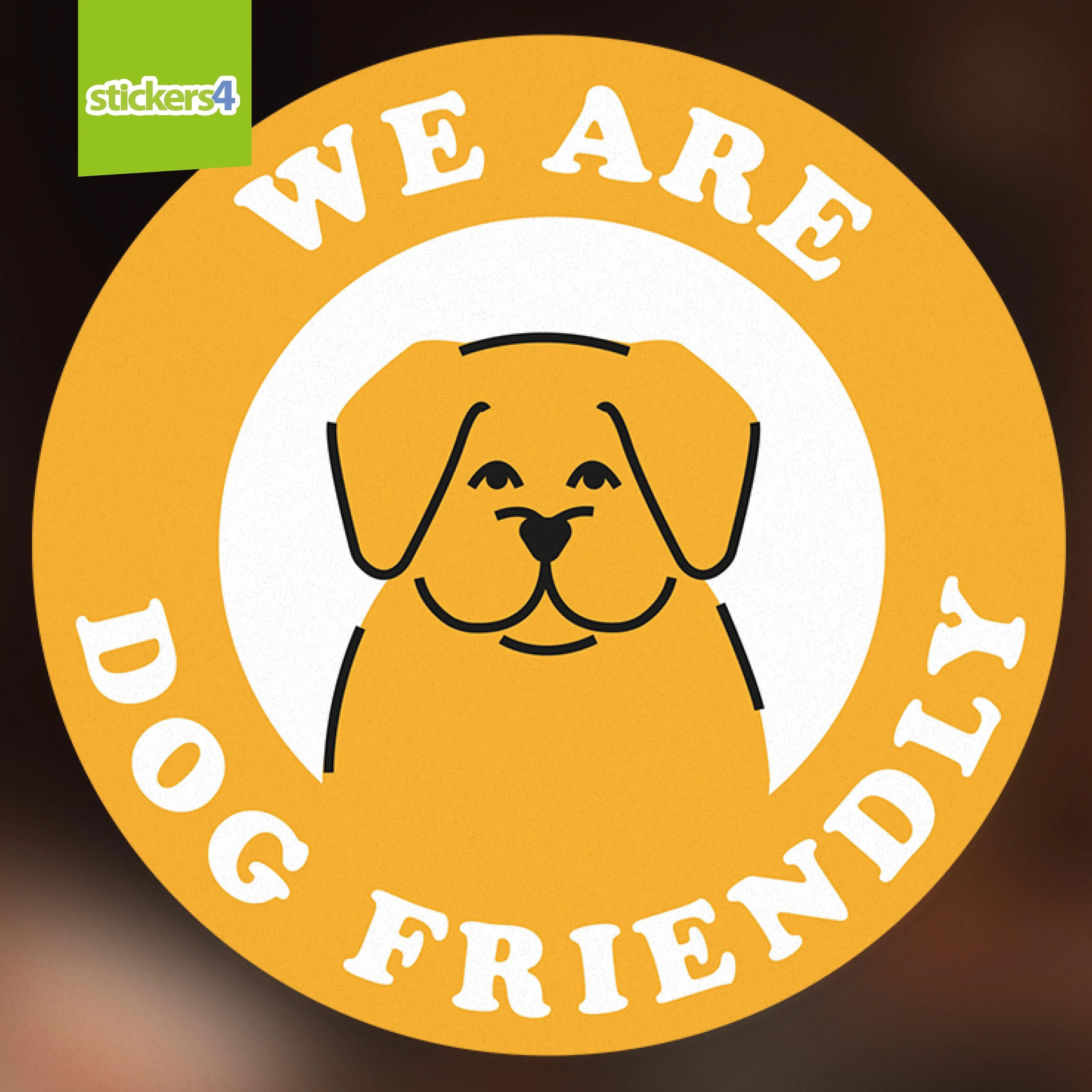 We Are Dog Friendly -  Window Cling Sticker