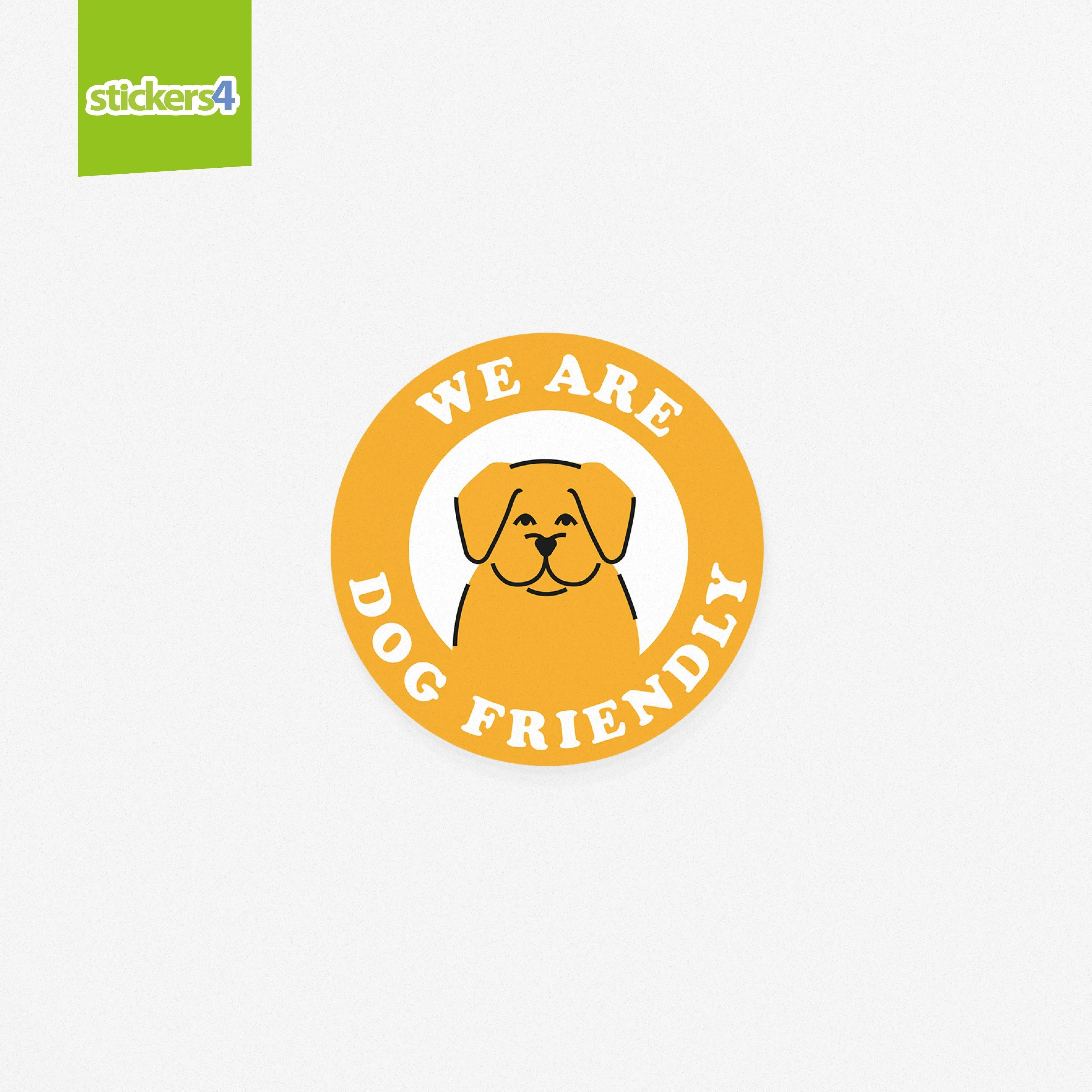 We Are Dog Friendly -  Window Cling Sticker