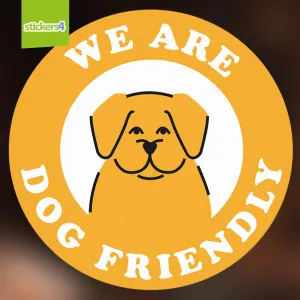 We Are Dog Friendly -  Window Cling Sticker