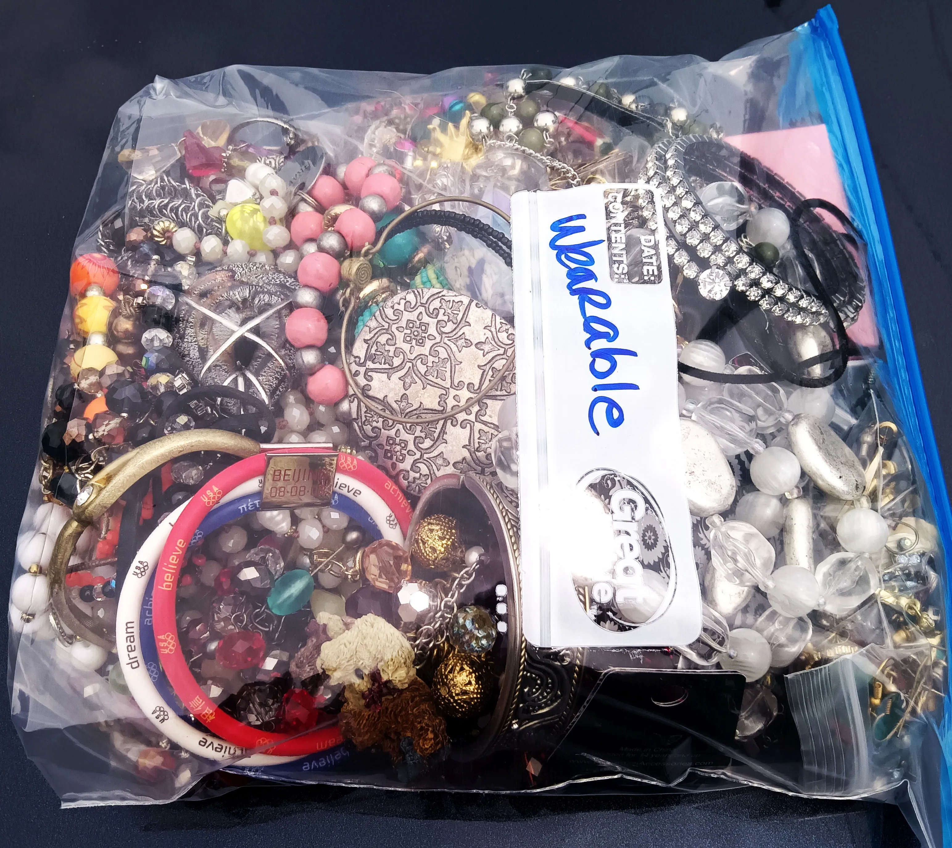 Wearable Mixed Costume Jewelry Mystery Bag #13