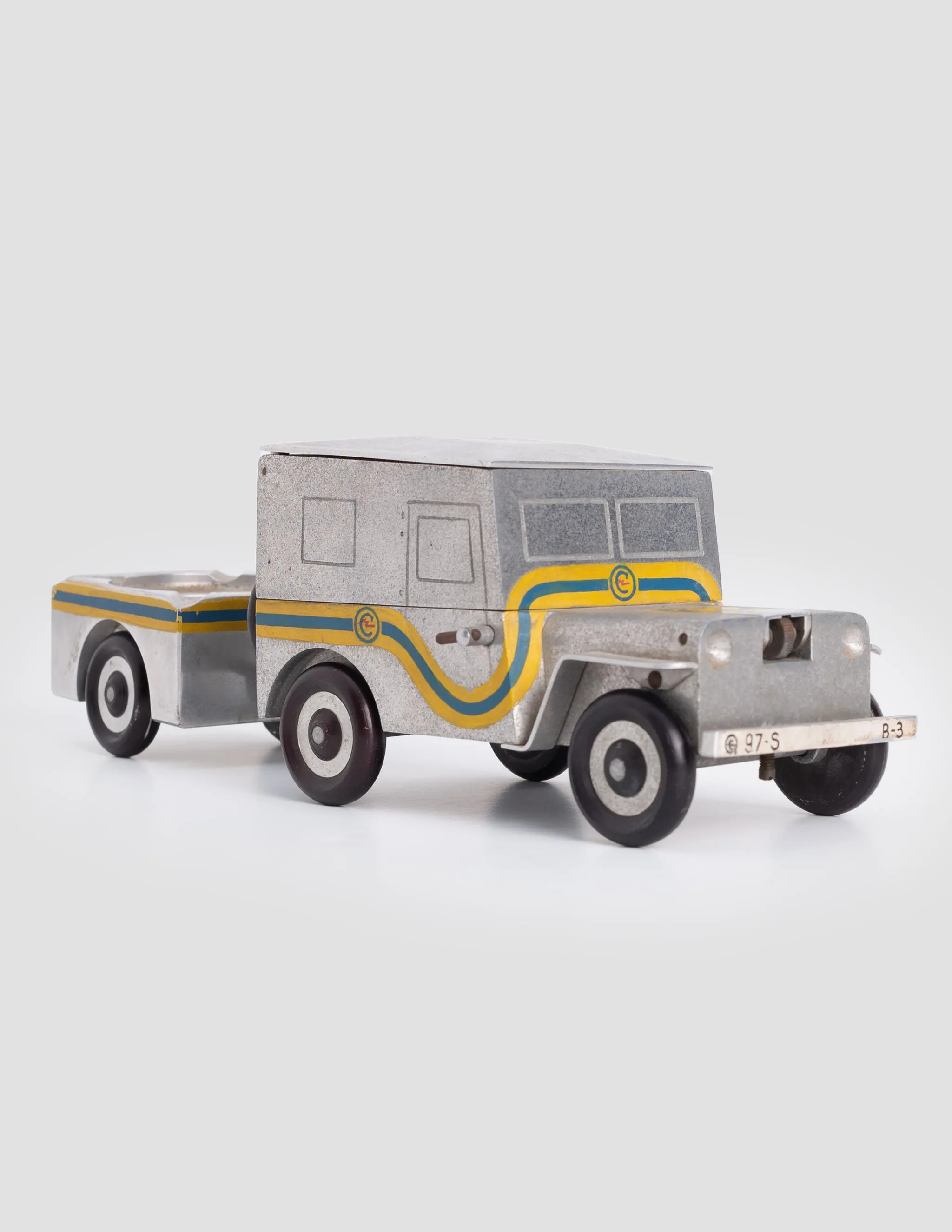 West German Baier Willys Jeep Lighter with Ashtray