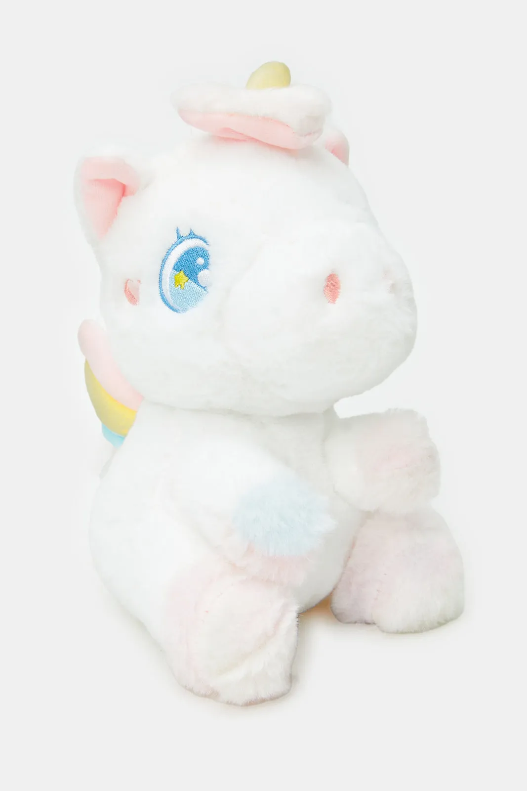 White Fur Embellished Unicorn (25cm)