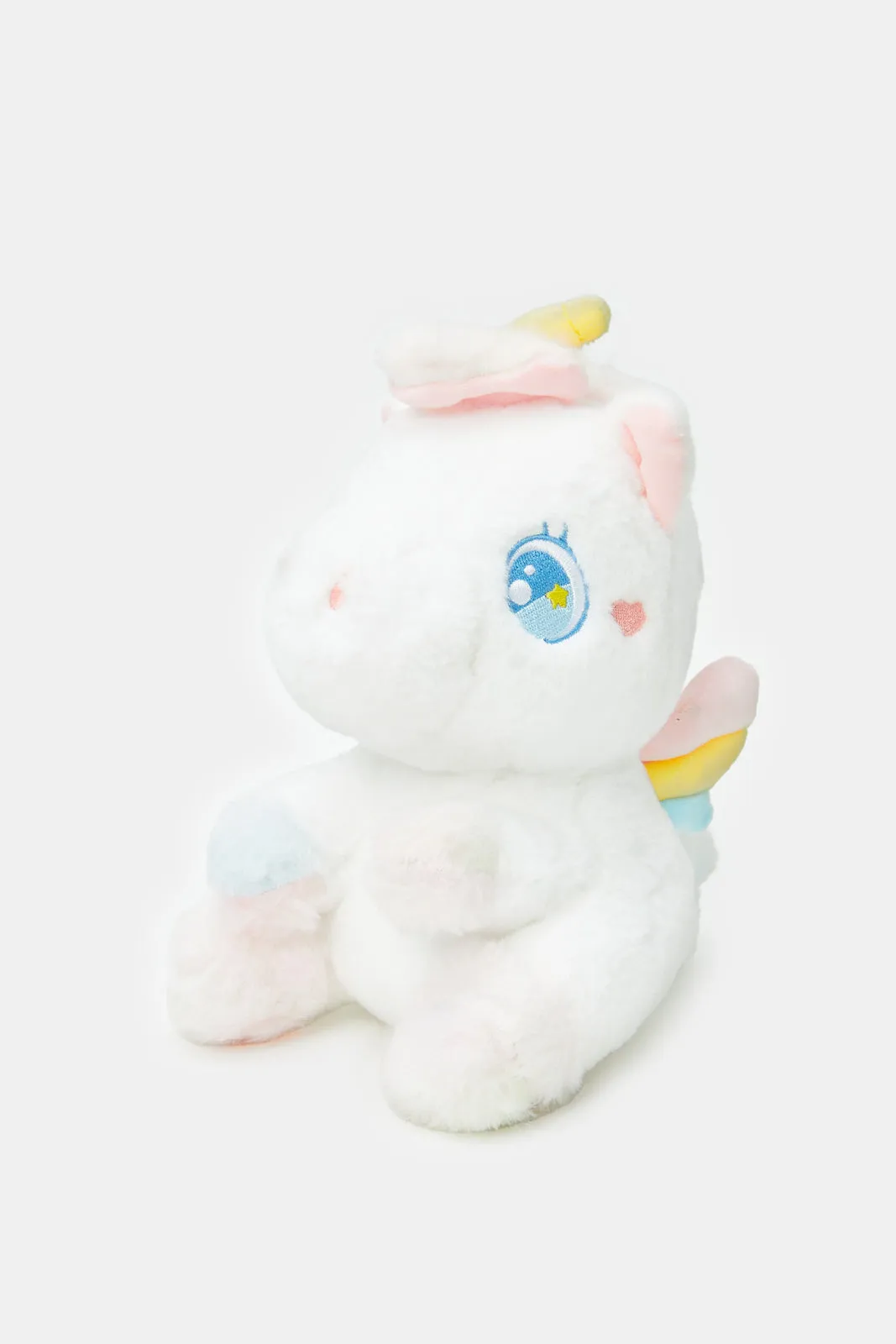White Fur Embellished Unicorn (25cm)