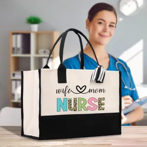 Wife Mom Nurse Tote Bag Nurse Gift Registered Nurse Graduation Gift Tote RN Gift Future Nurse Gift Nursing Student Gift Nurse (NT1007)