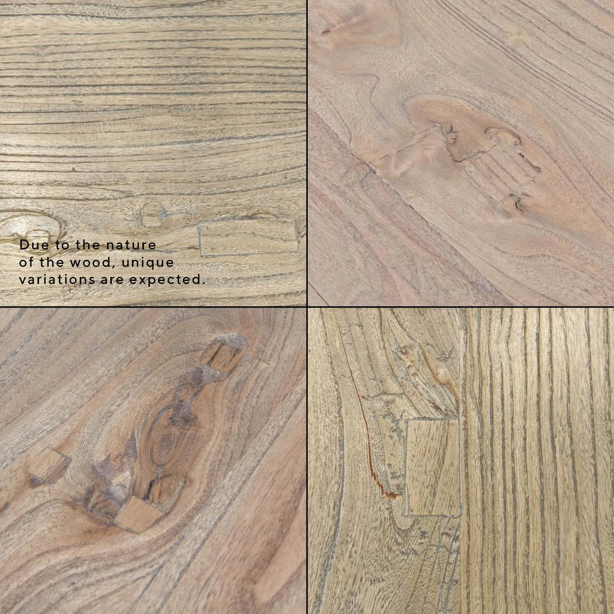 Winston Reclaimed 2.4m Elm Wood Dining Table - Rustic Natural