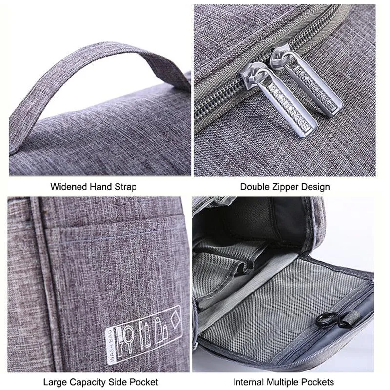 Women and Men's Hanging Cosmetic Bag Travel Necessarie Portable Toiletry Storage Makeup Organizer Cases