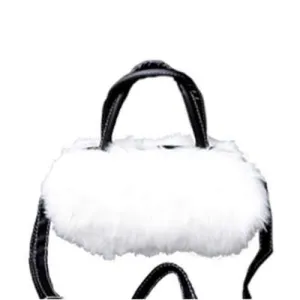 Women's Handbag Exquisite Solid Fluffy Charm Bag - White
