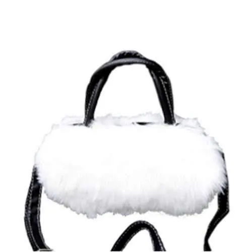 Women's Handbag Exquisite Solid Fluffy Charm Bag - White