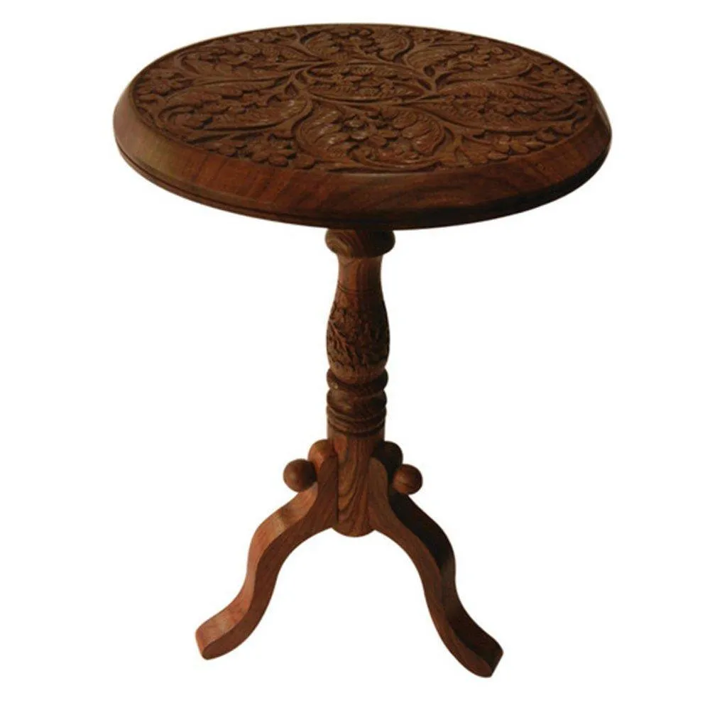 Wooden Folding Stool Table, Home Decoration 12.0 x 12.0 x 18.0 Inches