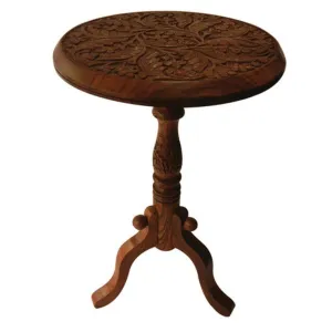 Wooden Folding Stool Table, Home Decoration 12.0 x 12.0 x 18.0 Inches