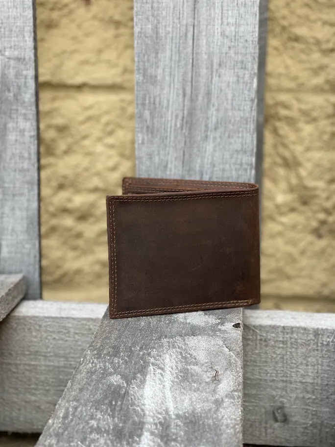 Zep-Pro IWT1CRZH-UFL University of Florida Brown “Crazy Horse” Leather Bi-fold Wallet